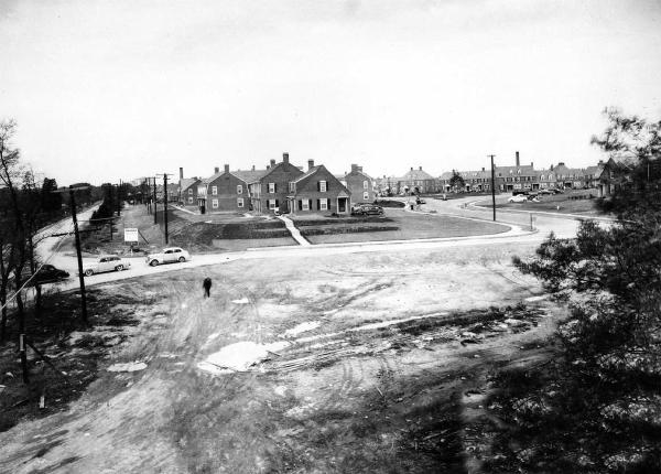 Quaker Lane and King Street in 1943. Courtesy National Archives