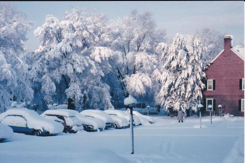 Photo of Fairlington during a blizzard in 1978.