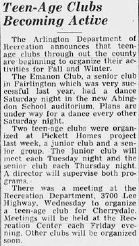 A newspaper or document excerpt describing an event in Abingdon's history.