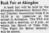 A newspaper or document excerpt describing an event in Abingdon's history.