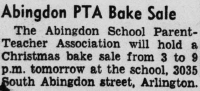 A newspaper or document excerpt describing an event in Abingdon's history.