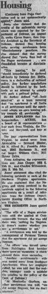 A newspaper or document excerpt describing an event in Abingdon's history.