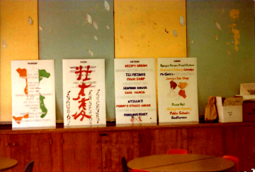 A photo documenting the construction of the Abingdon playground in 1985.