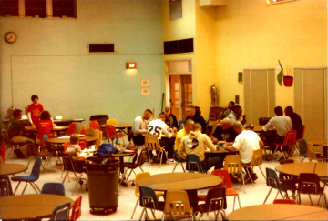 A photo documenting the construction of the Abingdon playground in 1985.